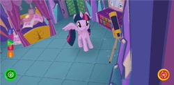 Size: 720x354 | Tagged: safe, imported from derpibooru, twilight sparkle, alicorn, pony, 3d, app, augmented reality, library, solo, twilight sparkle (alicorn), twilight's castle, twilight's castle library