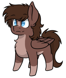 Size: 1053x1238 | Tagged: safe, artist:rokosmith26, imported from derpibooru, oc, oc only, oc:hell berry, pegasus, pony, blue eyes, chest fluff, chibi, cute, folded wings, male, markings, short hair, short mane, simple background, smiling, solo, stallion, standing, transparent background, wings