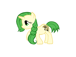 Size: 480x360 | Tagged: safe, alternate version, artist:sleepykoinu, imported from derpibooru, oc, oc only, pony, unicorn, base used, horn, simple background, solo, unicorn oc, white background