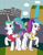 Size: 2382x3028 | Tagged: safe, artist:supahdonarudo, imported from derpibooru, princess celestia, queen novo, alicorn, classical hippogriff, hippogriff, pony, fanfic:a royal getaway, between dark and dawn, my little pony: the movie, city, cityscape, clothes, cloud, cover, fanfic art, hawaiian shirt, ponytail, raised hoof, shirt, vacation, waterfall