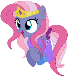 Size: 286x316 | Tagged: safe, artist:awoomarblesoda, artist:user15432, imported from derpibooru, starsong, pegasus, pony, base used, clothes, colored wings, costume, crown, dress, female, g3, g3 to g4, g4, generation leap, gown, halloween, halloween costume, holiday, jewelry, princess, princess costume, princess dress, regalia, shoes, simple background, solo, two toned wings, white background, wings