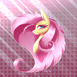 Size: 2700x2700 | Tagged: safe, artist:celes-969, artist:spirit-fire360, imported from derpibooru, fluttershy, bust, lineless, portrait