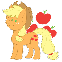 Size: 800x800 | Tagged: safe, artist:sursiq, imported from derpibooru, applejack, earth pony, pony, cheek fluff, chibi, colored lineart, cute, cutie mark, ear fluff, female, full body, fullbody, jackabetes, simple background, solo, transparent background