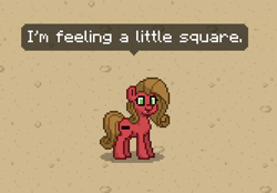 Size: 664x461 | Tagged: safe, imported from derpibooru, oc, oc only, oc:pun, pony, ask pun, pony town, ask, pixel art, pun, solo