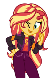 Size: 834x1200 | Tagged: safe, artist:gmaplay, imported from derpibooru, sunset shimmer, equestria girls, equestria girls series, sunset's backstage pass!, spoiler:eqg series (season 2), spoiler:eqg specials, female, literal butthurt, pain, simple background, solo, spanked, spanking, transparent background