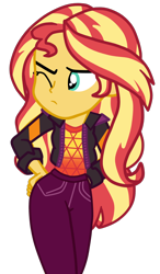 Size: 700x1200 | Tagged: safe, artist:gmaplay, imported from derpibooru, sunset shimmer, equestria girls, equestria girls series, sunset's backstage pass!, spoiler:eqg series (season 2), spoiler:eqg specials, butt touch, female, hand on butt, hand on hip, literal butthurt, pain, simple background, solo, spanked, spanking, transparent background