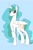 Size: 1024x1536 | Tagged: safe, artist:casualcolt, imported from derpibooru, princess celestia, alicorn, pony, blue background, female, missing accessory, simple background, solo