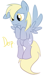 Size: 1700x2500 | Tagged: safe, artist:ecokitty, imported from derpibooru, derpy hooves, pegasus, pony, female, mare, simple background, solo, transparent background, worried