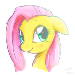 Size: 467x467 | Tagged: safe, artist:derpiihooves, imported from derpibooru, fluttershy, pegasus, pony, bust, female, floppy ears, mare, solo