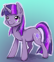 Size: 792x900 | Tagged: safe, artist:xxmurplexx, imported from derpibooru, twilight sparkle, pony, unicorn, female, gradient background, mare, solo, unicorn twilight