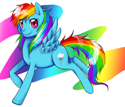 Size: 972x828 | Tagged: safe, artist:xxmurplexx, imported from derpibooru, rainbow dash, pegasus, pony, female, mare, rainbow background, solo