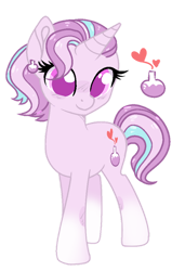 Size: 600x877 | Tagged: safe, artist:rose-moonlightowo, imported from derpibooru, oc, oc only, pony, unicorn, female, magical lesbian spawn, mare, offspring, parent:potion nova, parent:starlight glimmer, simple background, solo, transparent background