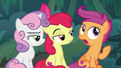 Size: 1920x1080 | Tagged: safe, imported from derpibooru, screencap, apple bloom, scootaloo, sweetie belle, the big mac question, cutie mark, cutie mark crusaders, the cmc's cutie marks