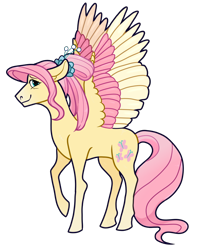 Size: 870x1100 | Tagged: safe, artist:malphym, imported from derpibooru, fluttershy, pony, colored wings, female, multicolored wings, older, simple background, solo, transgender, transparent background, wings