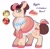 Size: 1024x995 | Tagged: safe, artist:babypaste, artist:goatpaste, imported from derpibooru, big macintosh, donut joe, oc, oc:apple cinnamon donut, earth pony, pony, clothes, female, jewelry, magical gay spawn, mare, necklace, offspring, parent:big macintosh, parent:donut joe, parents:donutmac, shawl, simple background, white background