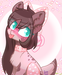 Size: 723x869 | Tagged: safe, artist:pasteldraws, imported from derpibooru, oc, oc only, pony, :p, accessories, accessory, base used, belt, blushing, bow, clothes, comfort oc, cute, heart, i spent 6 hours on this, precious, socks, solo, tongue out