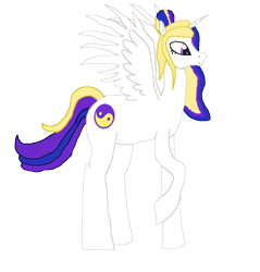 Size: 1002x1047 | Tagged: safe, artist:mlp-headstrong, imported from derpibooru, oc, oc only, oc:pristine, alicorn, pony, alicorn oc, horn, simple background, solo, transparent background, wings