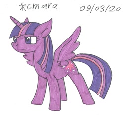 Size: 1031x960 | Tagged: safe, artist:cmara, imported from derpibooru, twilight sparkle, alicorn, pony, determined, female, mare, simple background, solo, traditional art, twilight sparkle (alicorn), white background