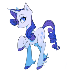 Size: 1280x1393 | Tagged: safe, artist:almost-casey, imported from derpibooru, rarity, pony, unicorn, colored pupils, female, mare, profile, simple background, solo, unshorn fetlocks, white background