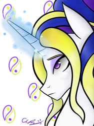 Size: 2121x2828 | Tagged: safe, artist:cosmicchrissy, imported from derpibooru, oc, oc only, oc:pristine, pony, bust, eyeshadow, head, magic, magic aura, makeup, simple background, solo, transparent background