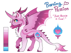 Size: 1040x780 | Tagged: safe, artist:lastnight-light, imported from derpibooru, oc, oc only, oc:burning passion, dracony, dragon, hybrid, pony, horn, horns, hybrid wings, male, simple background, solo, transparent background, wings