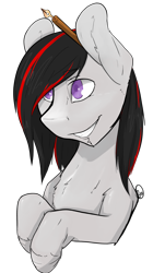 Size: 1000x1783 | Tagged: safe, artist:daniefox, imported from derpibooru, oc, oc only, earth pony, pony, bust, male, pen, portrait, simple background, solo, stallion, transparent background