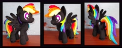 Size: 8800x3496 | Tagged: safe, artist:calusariac, imported from derpibooru, rainbow dash, pony, absurd resolution, irl, palette swap, photo, plushie, recolor, solo