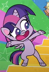 Size: 323x471 | Tagged: safe, imported from derpibooru, screencap, twilight sparkle, alicorn, pony, my little pony: pony life, spoiler:pony life s01e46, bipedal, cropped, cute, female, g4.5, open mouth, pose, solo, sportacular spectacular musical musak-ular, twiabetes, twilight sparkle (alicorn), we shine brighter together