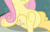 Size: 238x152 | Tagged: safe, imported from derpibooru, screencap, fluttershy, pony, she talks to angel, belly, cropped, female, lying down, picture for breezies, pictures of bellies, solo, tired, underhoof
