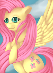 Size: 1791x2464 | Tagged: safe, artist:whimsicalmachines, imported from derpibooru, fluttershy, pegasus, pony, female, solo