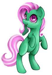 Size: 2053x2920 | Tagged: safe, artist:whimsicalmachines, imported from derpibooru, minty, earth pony, pony, female, g3, g3 to g4, g4, generation leap, rearing, simple background, solo, transparent background