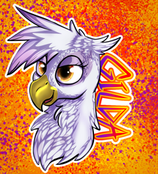 Size: 1000x1100 | Tagged: safe, artist:agentesinrebus, artist:glitchdove, imported from derpibooru, gilda, griffon, bust, commission, female, solo