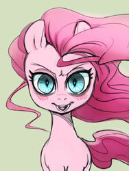 Size: 1200x1600 | Tagged: safe, artist:noupie, imported from derpibooru, pinkie pie, pony, female, solo, windswept mane