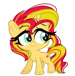 Size: 2386x2427 | Tagged: safe, artist:emberslament, imported from derpibooru, sunset shimmer, pony, unicorn, my little pony: pony life, cute, female, g4, g4 to g4.5, g4.5, heart eyes, high res, mare, shimmerbetes, simple background, transparent background, wingding eyes