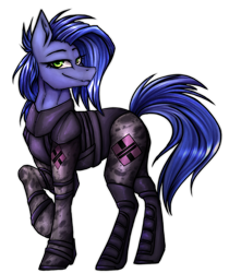 Size: 1144x1364 | Tagged: safe, artist:vidakadraws, imported from derpibooru, oc, oc only, oc:azure, earth pony, pony, armor, army, body armor, bodysuit, boots, camouflage, clothes, corporation, digital, digital art, digital painting, female, logo, looking at you, mare, raised hoof, security armor, security guard, shoes, side view, simple background, soldier, soldier pony, suit, transparent, transparent background