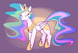 Size: 3421x2349 | Tagged: safe, artist:graphene, imported from derpibooru, princess celestia, alicorn, pony, crown, cute, cutelestia, eyes closed, female, high res, hoof shoes, jewelry, peytral, regalia, simple background, solo