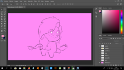 Size: 1366x768 | Tagged: safe, artist:fernandojc-draftsman, imported from derpibooru, screencap, oc, oc only, pegasus, pony, burrito, chibi, food, glasses, hoof hold, leonine tail, lineart, pegasus oc, pink background, screenshots, simple background, solo, wings, wip