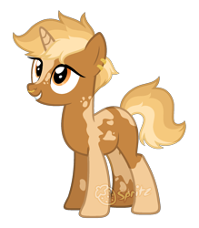 Size: 1462x1672 | Tagged: safe, artist:strawberry-spritz, imported from derpibooru, oc, oc only, pony, unicorn, ear piercing, male, nose piercing, nose ring, offspring, parent:applejack, parent:trenderhoof, parents:trenderjack, piercing, simple background, solo, stallion, transparent background