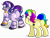 Size: 7000x5353 | Tagged: safe, artist:rainbowtashie, imported from derpibooru, starlight glimmer, zecora, oc, oc:rainbow tashie, oc:voodoo charms, earth pony, pony, unicorn, zebra, blushing, butt, commissioner:bigonionbean, cutie mark, embarrassed, extra thicc, female, flank, fusion, fusion:starlight glimmer, fusion:voodoo charms, fusion:zecora, jewelry, mare, plot, simple background, transparent background, writer:bigonionbean