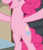 Size: 343x402 | Tagged: safe, imported from derpibooru, screencap, pinkie pie, pony, hearthbreakers, belly, bipedal, cropped, featureless crotch, female, open mouth, pictures of bellies, smiling, solo