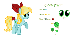 Size: 4000x1997 | Tagged: safe, artist:darbypop1, imported from derpibooru, oc, oc only, oc:clover sparks, pony, bow, female, hair bow, mare, simple background, solo, transparent background