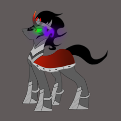 Size: 3000x3000 | Tagged: safe, artist:toptian, imported from derpibooru, king sombra, pony, unicorn, cape, clothes, gray background, male, simple background, solo, sombra eyes, stallion