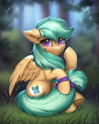 Size: 1478x1847 | Tagged: safe, artist:scheadar, imported from derpibooru, oc, oc only, oc:summer ray, pegasus, pony, female, forest, mare, solo