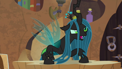 Size: 1920x1080 | Tagged: safe, imported from derpibooru, screencap, queen chrysalis, changeling, the ending of the end, female, solo