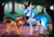 Size: 1202x828 | Tagged: safe, artist:scarlet-spectrum, imported from derpibooru, oc, oc only, oc:hawker hurricane, oc:willow flint, kirin, pegasus, pony, commission, concave belly, forest, height difference, male, path, slim, stallion, thin, tree, wings