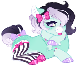 Size: 1024x849 | Tagged: safe, artist:azure-art-wave, imported from derpibooru, oc, oc only, oc:echo (tookiut), earth pony, pony, clothes, crossdressing, lying down, male, prone, simple background, socks, solo, stallion, transparent background