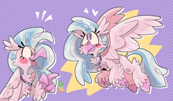 Size: 3500x2060 | Tagged: safe, artist:peanutcat62, imported from derpibooru, silverstream, hippogriff, cute, diastreamies, female, heart, high res, no pupils, open mouth, smiling, solo