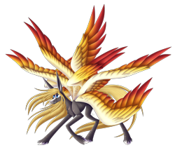 Size: 3840x3285 | Tagged: safe, artist:sadatrix, imported from derpibooru, oc, oc only, pegasus, pony, colored wings, male, multicolored wings, multiple wings, simple background, solo, stallion, transparent background, wings