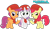 Size: 1900x1220 | Tagged: safe, artist:kuren247, imported from derpibooru, apple bloom, scootaloo, sweetie belle, earth pony, pegasus, unicorn, adorabloom, apple bloom's cutie mark, coffee, crossover, cute, cutie mark, cutie mark crusaders, drink, exploitable meme, female, filly, food, hat, looking at you, meme, pokemon cafe mix, sandwich, scootaloo's cutie mark, simple background, smiling, smiling at you, sweetie belle's cutie mark, the cmc's cutie marks, transparent background, vector