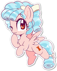 Size: 1144x1426 | Tagged: safe, alternate version, artist:blurry-kun, imported from derpibooru, cozy glow, pegasus, pony, bow, chest fluff, commission, cozybetes, cute, ear fluff, female, filly, flying, hair bow, looking at you, one eye closed, simple background, solo, tail bow, transparent background, wink, winking at you